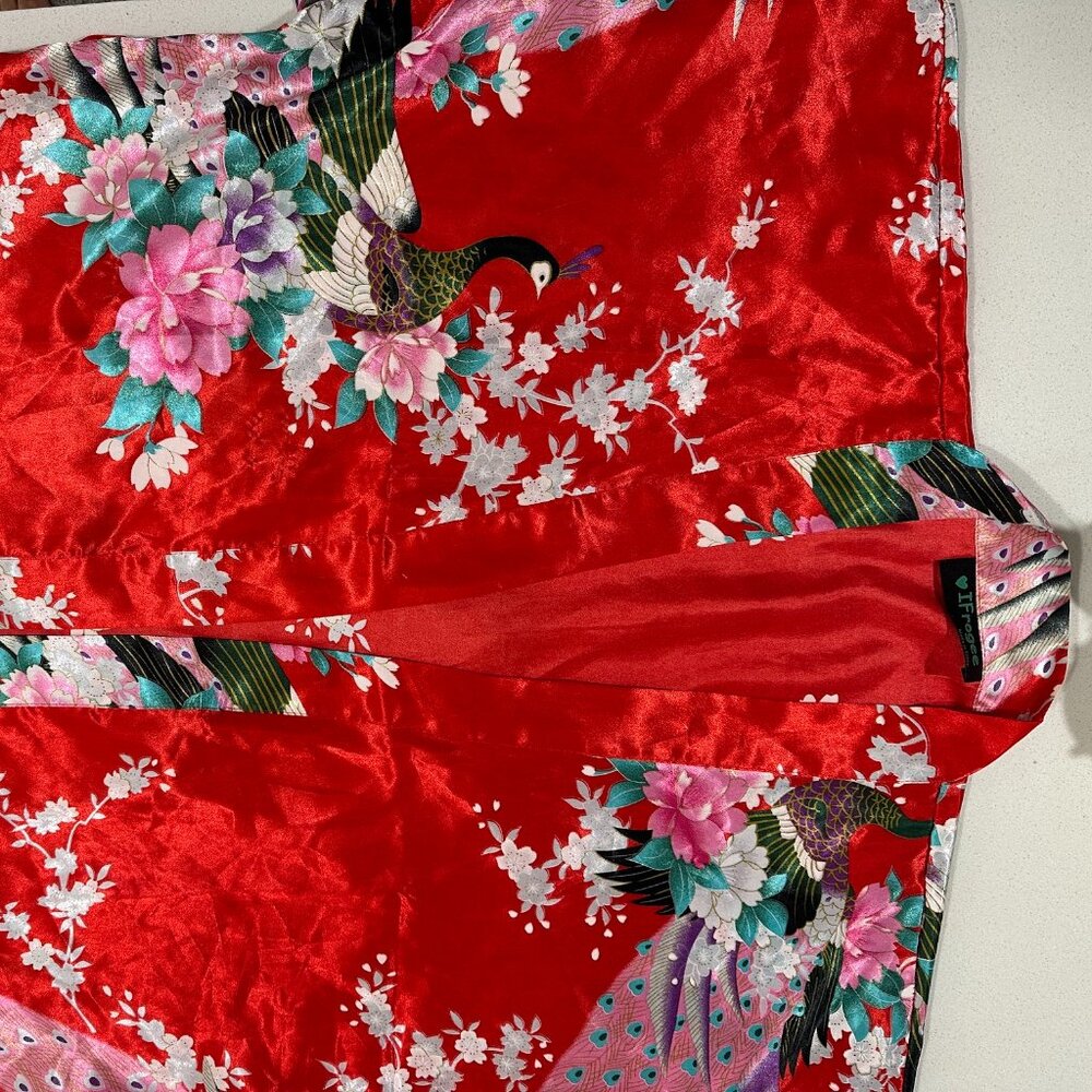Colorful Japanese Silk Robe – Kimono Style